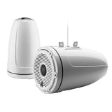 JL Audio M6 Series 8.8" Enclosed Tower Coaxial System with Gloss White Classic Grille & Black Tweeter Mesh