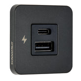 Scanstrut TILE USB-A/USB-C Interior Charging Socket - 12/24V - Black Bezel