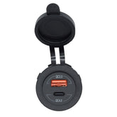 Bluewater Round Dual USB/USB-C Charger