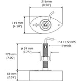Furuno 556TID-HDD SS260 Stainless Steel Thru-Hull Transducer w/Temp and Fairing Block - 10 Pin