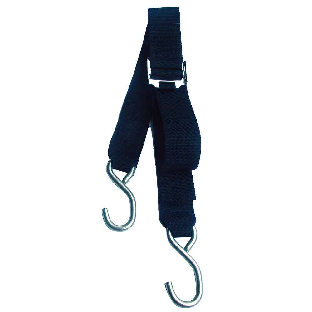 Rod Saver Stainless Steel Roller Buckle Gunwale Tie-Down - 2" x 10'