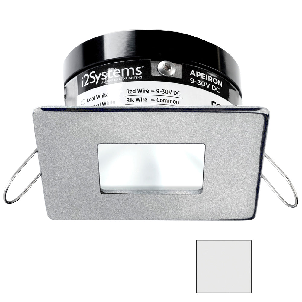 i2Systems Apeiron PRO A503 - 3W Spring Mount Light - Square/Square - Cool White - Brushed Nickel Finish