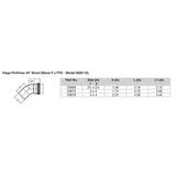 Viega ProPress - 2-1/2" - 45° Copper Elbow - Street/Press Connection - Smart Connect Technology