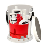 Shurhold 5 Gallon White Bucket Kit - Includes Bucket, Caddy, Grate Seat, Buff Magic, Pro Polish Brite Wash, SMC & Serious