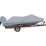 Carver Poly-Flex II Styled-to-Fit Boat Cover f/18.5' Angled Transom Bass Boats - Grey