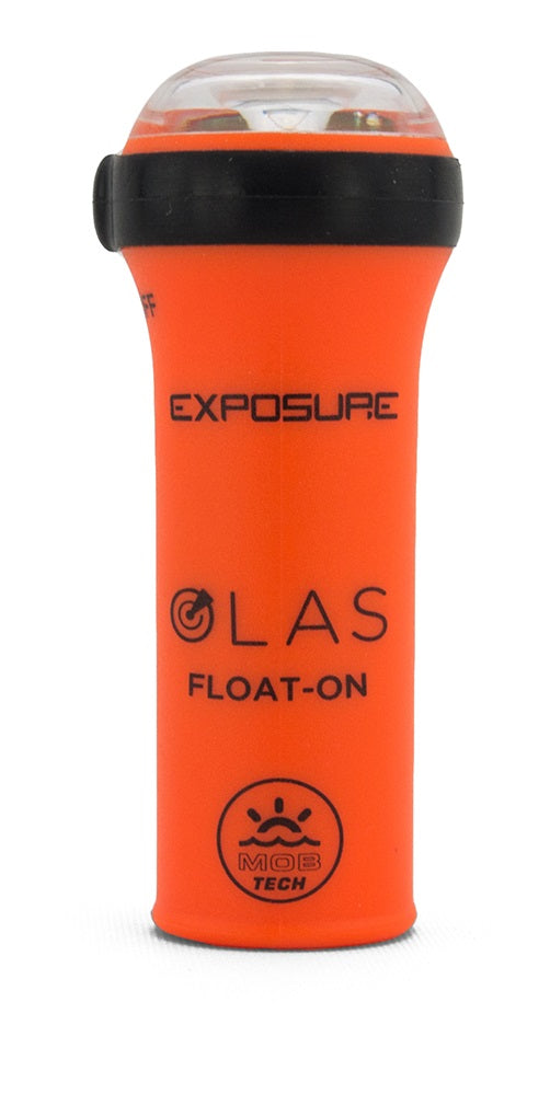 ACR OLAS Foat-On Wearable Crew Tracker with LED Flashlight and Water Activated Strobe - Orange Safety