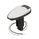 Attwood 910T Series Teardrop Base 2-Pin Over Mold 306 Stainless Steel Black Cover