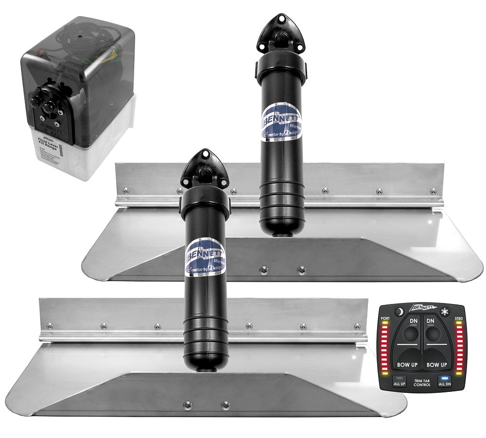 Bennett 18x9 Hydraulic trim Tab System 12V- One Box Indication Trim Tabs