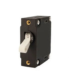 EGIS A Series White Toggle Panel Mount Circuit Breaker Single Pole AC/DC 25 Amp Retail Pack