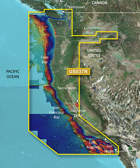 Garmin VUS037R G3 Vancouver - San Diego VUS037R - microSDTM/SDTM card Cartography
