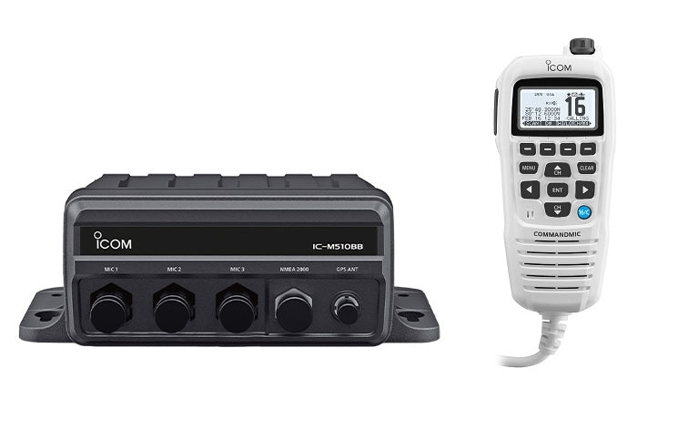 icom M510BB Black Box VHF with HM195GW White CommandMic Communications