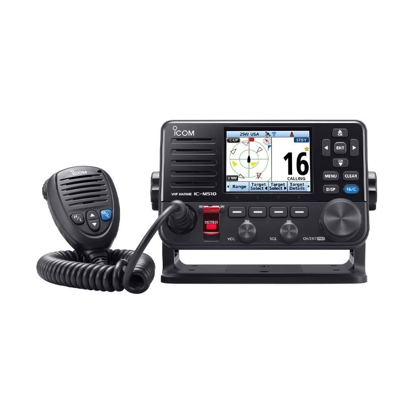 ICOM M510 Plus EVO Class-D DSC VHF Marine Radio with AIS and NMEA 2000TM and WLAN Function Communications