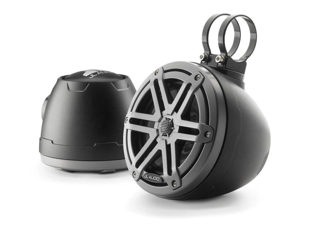 JL Audio M3 6.5-inch (165 mm) Enclosed Coaxial System, Matte Black Enclosure, Gray Metallic Sport Grilles Audio/Video