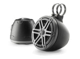 JL Audio M3 6.5-inch (165 mm) Enclosed Coaxial System, Matte Black Enclosure, Gray Metallic Sport Grilles Audio/Video