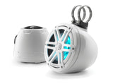 JL Audio M3 6.5-inch (165 mm) Enclosed Coaxial System with RGB LED Lighting, Gloss White Enclosure, Gloss White Sport Grilles