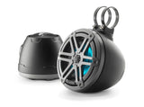 JL Audio M3 6.5-inch (165 mm) Enclosed Coaxial System with RGB LED Lighting, Matte Black Enclosure,