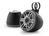 JL Audio M6 6.5-inch (165 mm) Enclosed Coaxial System, Matte Black Enclosure, Gray Metallic Trim Ring, Titanium Sport Grille