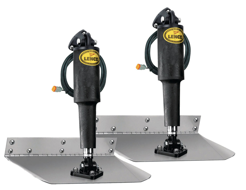 Lenco 9inx9in Standard Mount Trim Tab Kit 12v Requires Switch