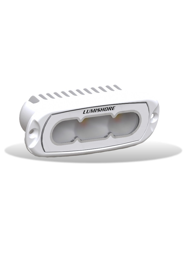 Lumishore LUX 4in Flood LED Light Flush Mount White Finish