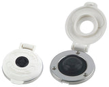 Lofrans Low Amperage Footswitch with White Cover Stainless Steel Bezel, Black Boot (Up) MPN-LWP950W