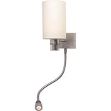 Nova-Flex LED Wall/Reading Light, Matte Chrome White Shade, Built-in Dimmer, 10-30VDC MPN-ILPB25023907