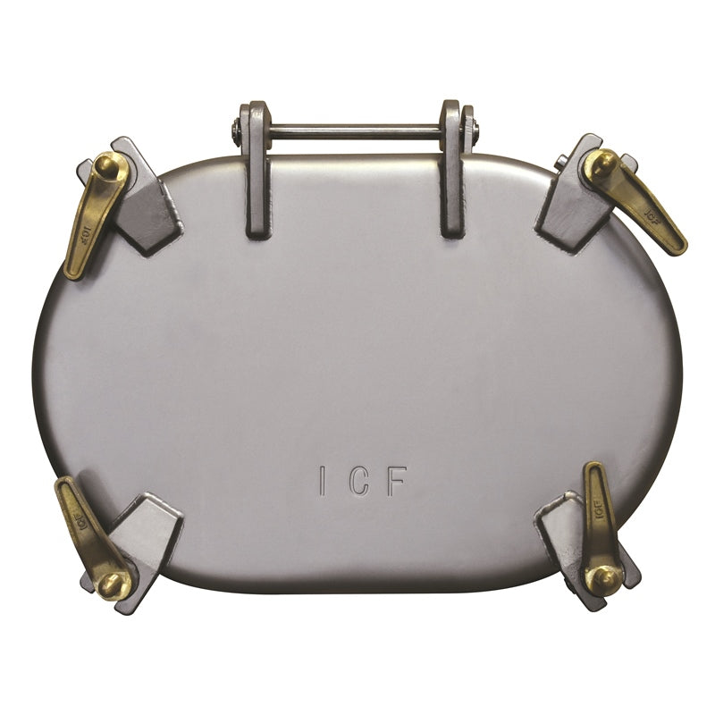 ICF Drop Bolt Hatch 15X23" Rsd 5" 4 Dog Stainless Steel Heavy Commercial - view 2