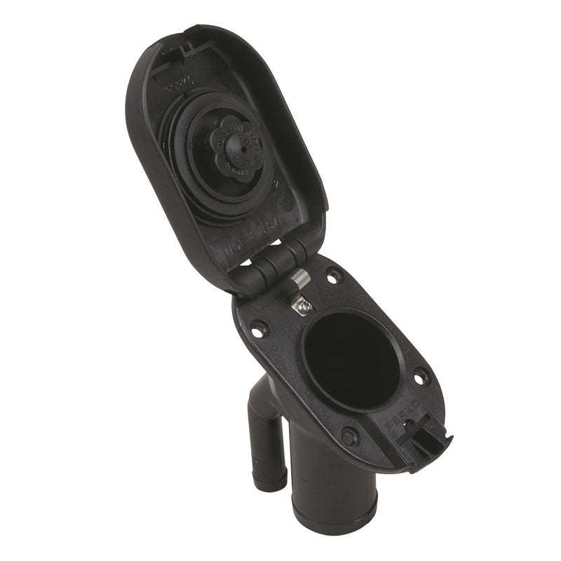 Perko Gas Fill Flip-Top Angl/Vent Black 1.5" Hs Fuel Fittings Deck Plates - view 2