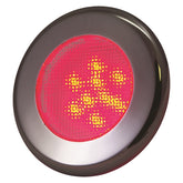 PUCK LITE RECESS MNT SS BZL 3" RED LED