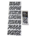 LETTER KIT WHITE/BLK MPN-WHBKG400
