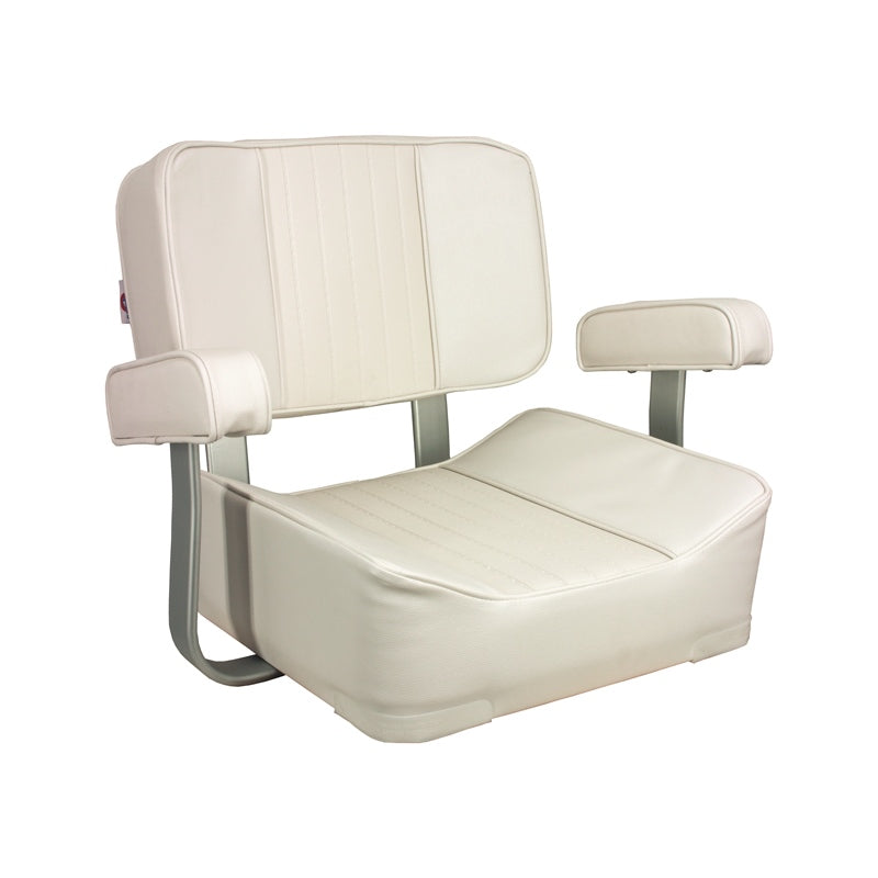 Springfield Marine Deluxe Pilot Chair with Armrest White Chairs - view 4