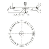 TH MANHOLE T HANDLE 24" SS