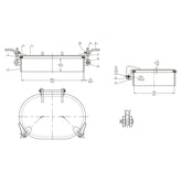 DROP BOLT HATCH 15"X23" RAISED 5" 2 DOG