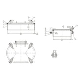 DROP BOLT HATCH 15"X23" RAISED 5" 4 DOG