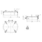 DROP BOLT HATCH 18"X24" RAISED 5" 4 DOG