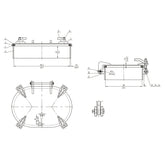 DROP BOLT HATCH 15X23" RSD 5" 4 DOG SS