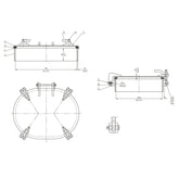 DROP BOLT HATCH 18"X24" RSD 5" 4 DOG SS