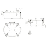 DROP BOLT HATCH 18"X24" RSD 5" 4 DOG SS