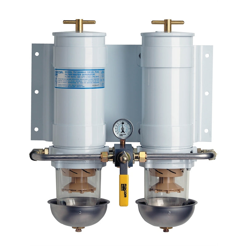 TURBINE DUAL FILTER W/METAL BOWL