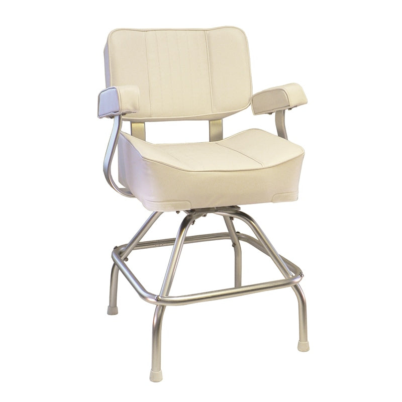 STD PILOT CHAIR W/QUAD BASE WHT