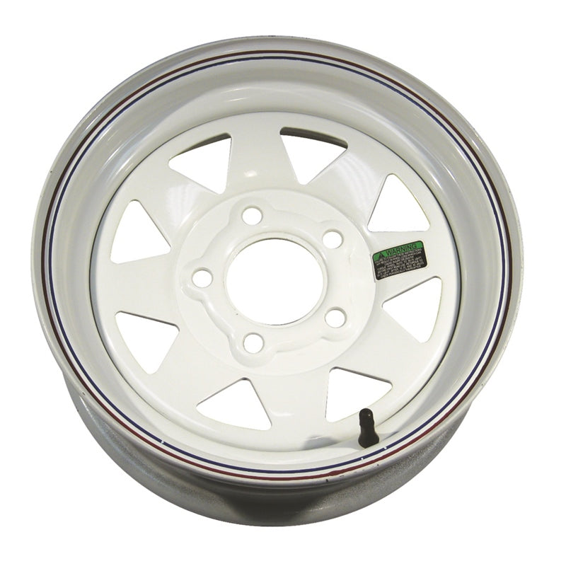 Americana Tire & Wheel Wheel Only 13"X4.50 5Lug Wh Spk with Stripe, model 20232, Trailer Tires Wheels