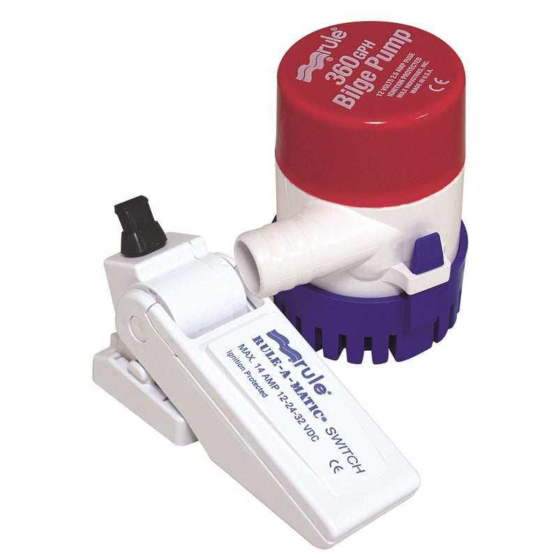 BILGE PUMP W/FLOAT SWITCH 360GPH