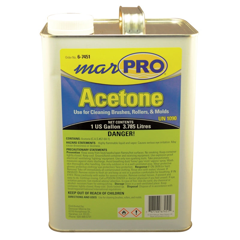 Marpro Mp Acetone Gl 6.5#, model 6-7451, Fiberglass - Chemicals
