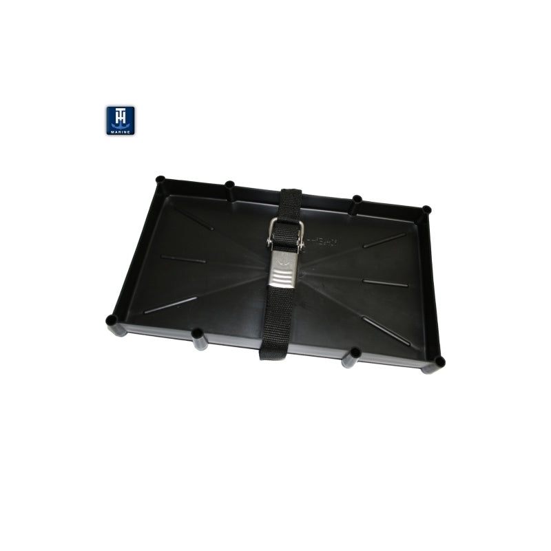 T-H Marine Batt Tray with SS Buckle 27, model NBH-27-SSC-DP, Batteries