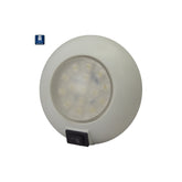 DOME LITE W/SWITCH 4" WHT LED
