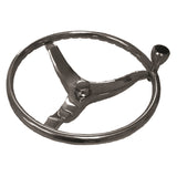 STEERING WHEEL SS W/KNOB & 12MM NUT 15" MPN--439203