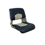 MOLDED FOLD SEAT GRY W/BLU-GRY CUSHION