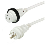 Marinco Cordset 30A 125V 50' White Shorepower - view 2