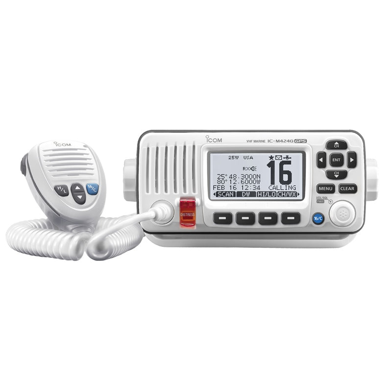 VHF FXD MOUNT W/GPS WHT