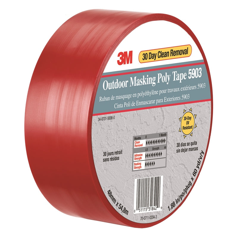 3M Msk/Tpe 30 Day Red Poly, model 31842, Tape