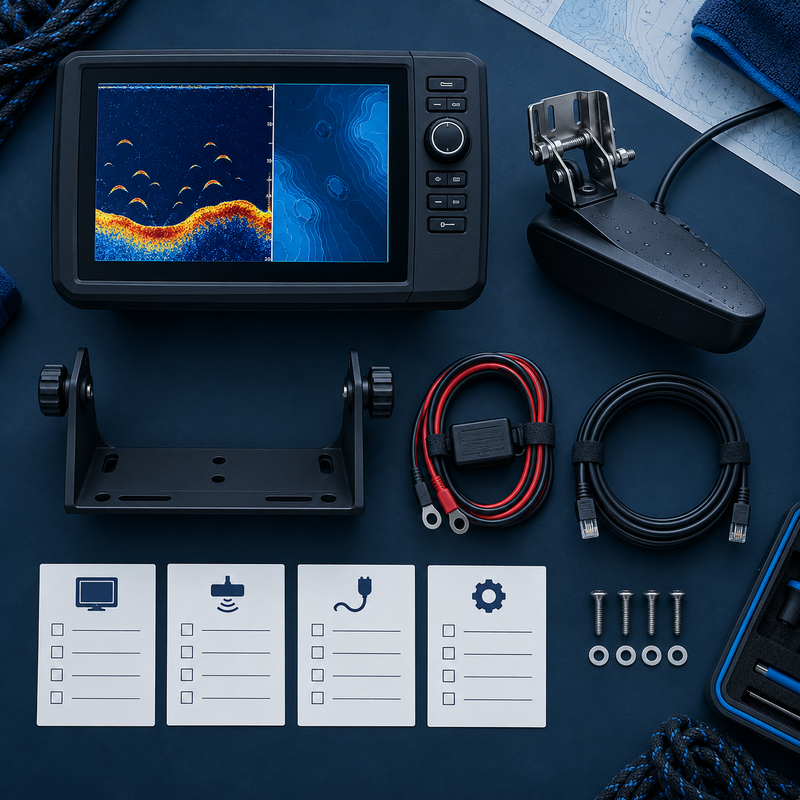 Humminbird ONIX 10 compatibility checklist with transducer, mount and cables